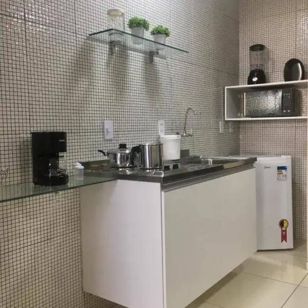 Hospedagem em Petrolina: sala e estar do flat no Centro